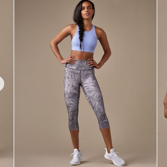 Lululemon Fast & Free Crop 19" Kindred Spirit Alpine White Multi Tight Size 8 - Picture 1 of 15